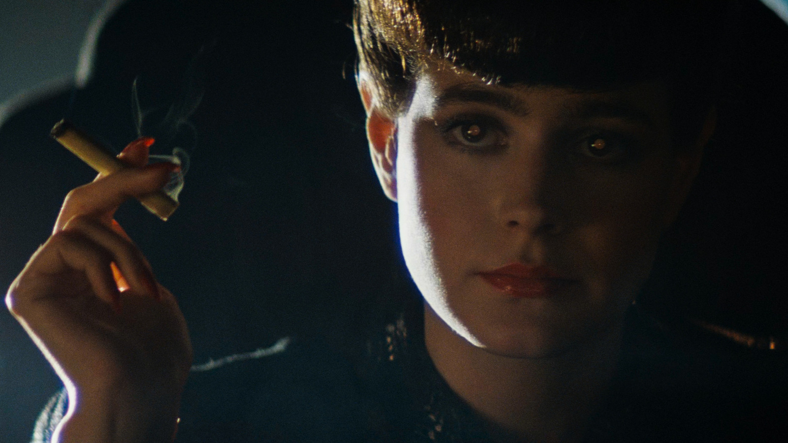 Tapetum Lucidum is a layer of tissue in the eye that reflects visible light. They used a cool practical effect in Blade Runner to capture this without any CGI.